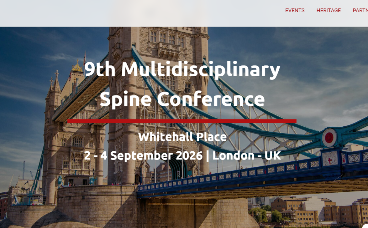 2-4 September 2026, 9th Multidisciplinary Spine Conference; London